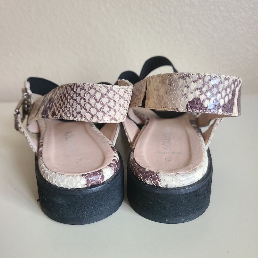 Aquatalia Gail Python-Embossed Leather Platform S… - image 4